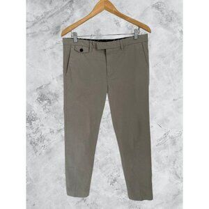 Ted Baker London Mens Slim-Fit Cotton-Blend Khaki Chinos Pants 30R